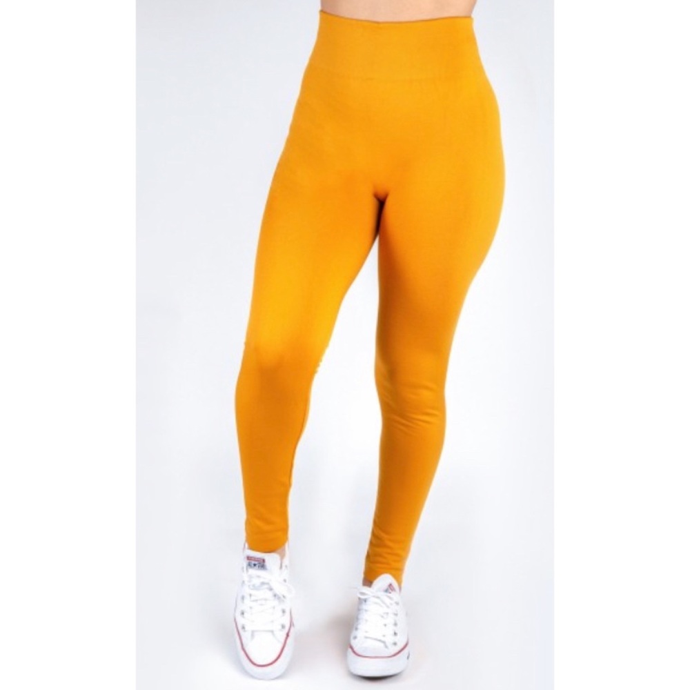 SEAMLESS MUSTARD LEGGINGS